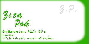 zita pok business card